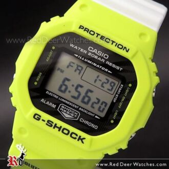 Casio G-Shock Yellow White Special Color Watch DW-5600TGA-9