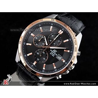 Casio Edifice Chronograph Genuine Leather Band Watch EFR-512L-1AV, EFR512L