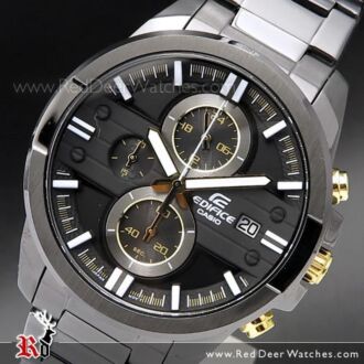 Casio Edifice Chronograph Black Gold Mens Watch EFR-543BK-1A9, EFR543BK