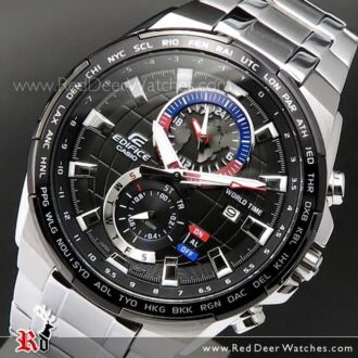 Casio Edifice Dual Dial World Time 200M Alarm Sport Watch EFR-550D-1AV, EFR550D