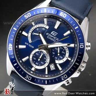 Casio Edifice Blue Genuine Leather Band Watch EFR-552L-2AV, EFR552L