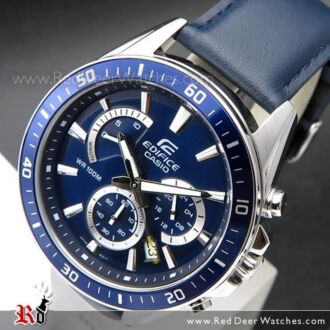 Casio Edifice Blue Genuine Leather Band Watch EFR-552L-2AV, EFR552L