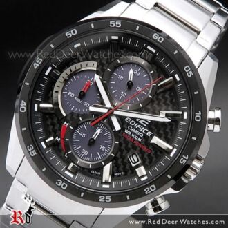 Casio Edifice Solar Chronograph Carbon Fiber Dial Watch EQS-900DB-1AV, EQS900DB