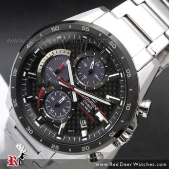 Casio Edifice Solar Chronograph Carbon Fiber Dial Watch EQS-900DB-1AV, EQS900DB