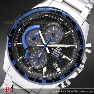 Casio Edifice Solar Chronograph Carbon Fiber Dial Watch EQS-900DB-2AV, EQS900DB