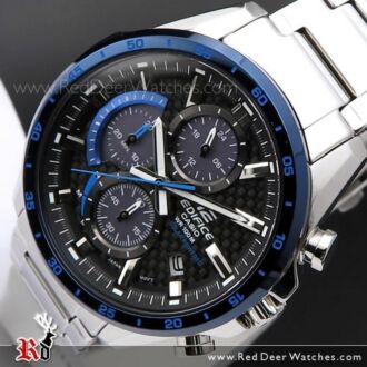 Casio Edifice Solar Chronograph Carbon Fiber Dial Watch EQS-900DB-2AV, EQS900DB