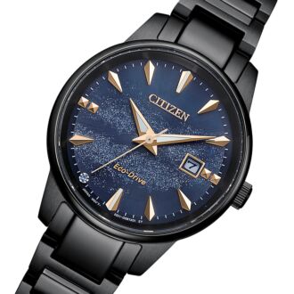 Citizen Eco-Drive Galaxy Blue Dial Sapphire Ladies Watch EW2595-81L