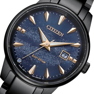 Citizen Eco-Drive Galaxy Blue Dial Sapphire Ladies Watch EW2595-81L