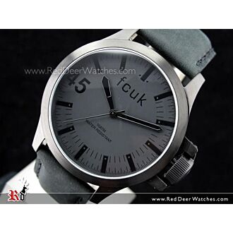 French Connection Black Dial Leather Strap Mens Watch FC1140BB