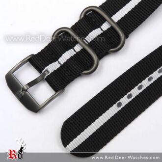 Luminox Original Replacement 23mm Black White Nylon Strap FN-3950-10