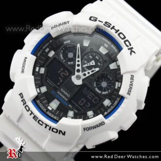 Casio G-Shock White Analog Digital Watch GA-100B-7A GA100B