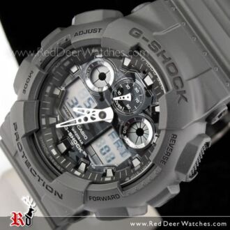 Casio G-Shock Camouflage Gray Analog Digital Display Watch GA-100CF-8A, GA110BC