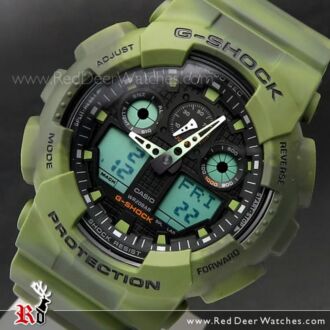 Casio G-Shock 200M Marble Camouflage Military Sport Watch GA-100MM-3A, GA100MM