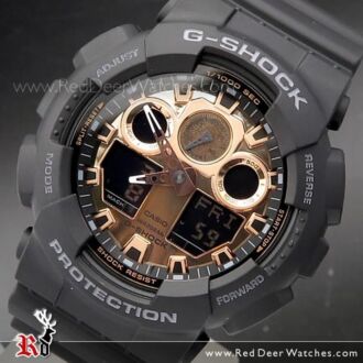 Casio G-Shock Black and Rose Gold Analog Digital Watch GA-100MMC-1A, GA100MMC