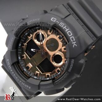 Casio G-Shock Black and Rose Gold Analog Digital Watch GA-100MMC-1A, GA100MMC