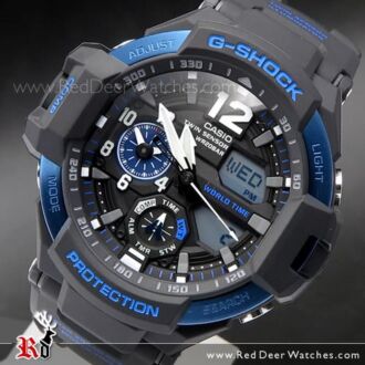 Casio G-Shock GRAVITYMASTER 200M Thermometer Compass Watch GA-1100-2B, GA1100