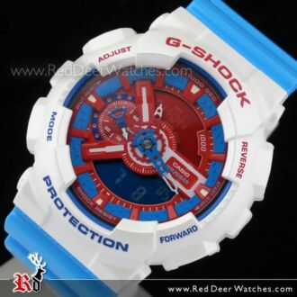 Casio G-Shock Red and Blue World Time Limited Watch GA-110AC-7, GA110AC