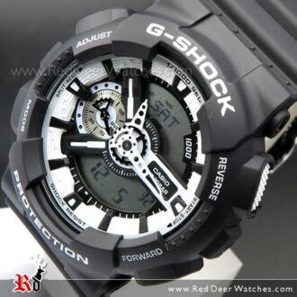 Casio G-Shock All Black Analog Digital Display Watch GA-110-1B, GA110