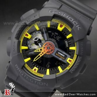 Casio G-Shock 200M Analog Digital Black and Red Sport Watch GA-110HR-1A, GA110HR