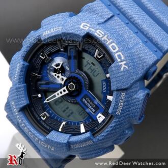 Casio G-Shock Denim Pattern Analogue Digital Limited Sport Watch GA-110DC-2A, GA110DC