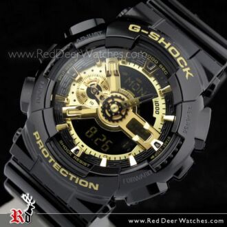 Casio G-Shock Black and Gold Analog Digital Display Watch GA-110GB-1A, GA110GB