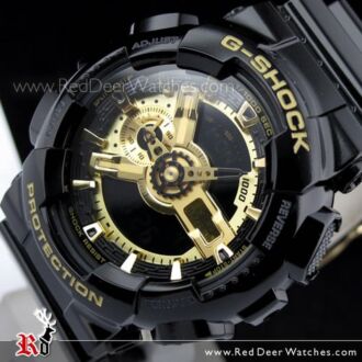 Casio G-Shock Black and Gold Analog Digital Display Watch GA-110GB-1A, GA110GB