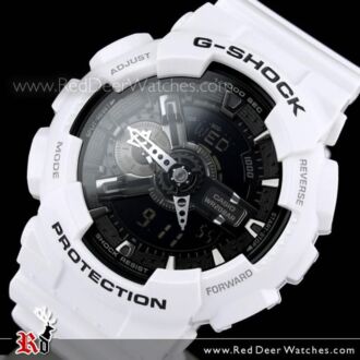 Casio G-Shock Black and White Analog Digital Display Watch GA-110GW-7A, GA110GW