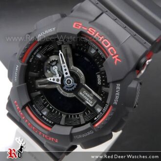 Casio G-Shock 200M Analog Digital Black and Red Sport Watch GA-110HR-1A, GA110HR