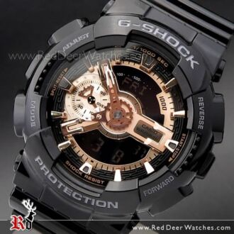 Casio G-Shock Black and Rose Gold Analog Digital Watch GA-110MMC-1A, GA110MMC