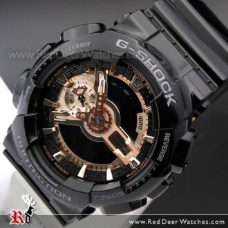 Casio G-Shock Black and Rose Gold Analog Digital Watch GA-110MMC-1A, GA110MMC