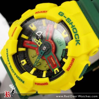 Casio G-Shock Anlalog Digital Rastafarian Limited Watch GA-110RF-9A, GA-110RF