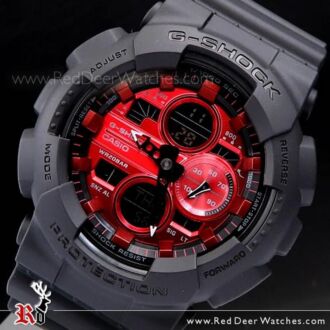 Casio G-Shock Analog Digital Black Red Watch GA-140AR-1A, GA140AR