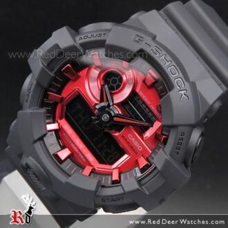 Casio G-Shock Analog Digital Super illuminator Black Red Watch GA-700AR-1A, GA700AR