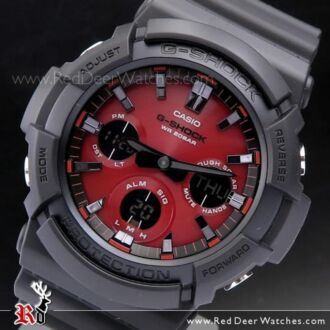 Casio G-Shock Solar Black Red Analog Digital Watch GAS-100AR-1A, GAS100AR