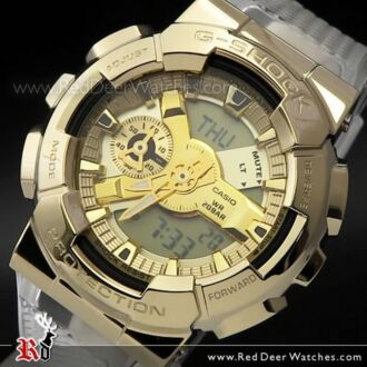 Casio G-Shock Metal Covered GOLD Clear Semi-Transparent Watch GM-110SG-9A, GM110SG