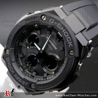 Casio G-Shock Analog Digital Solar Resin Band Black Gold Sport Watch GST-S100G-1A, GSTS100G