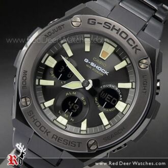 Casio G-Shock G-STEEL Analog Digital Solar All Black Sport Watch GST-S130BD-1A, GSTS130BD