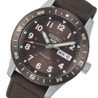 Seiko 5 Sports Field Series Brown Nylon Strap Watch HDB009K1