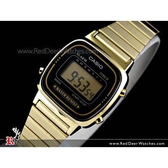 Casio Retro Gold Tone Digital Ladies Watches LA670WGA-1DF