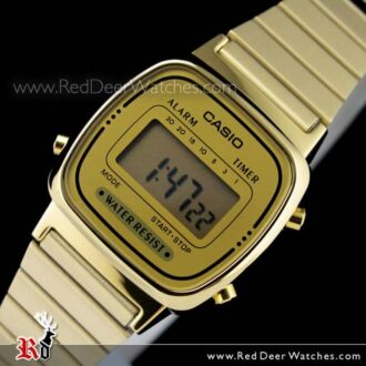 Casio Retro Gold Tone Digital Ladies Watches LA670WGA-9DF, LA670WGA