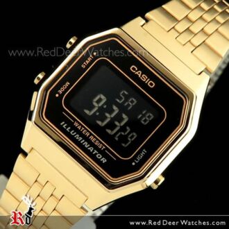 Casio Retro Gold Tone Digital Ladies WatchesLA680WGA-1B, LA680WGA