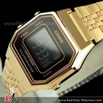 Casio Retro Gold Tone Digital Ladies WatchesLA680WGA-1B, LA680WGA