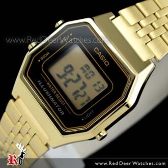 Casio Retro Gold Tone Digital Ladies Watches LA680WGA-1DF, LA680WGA