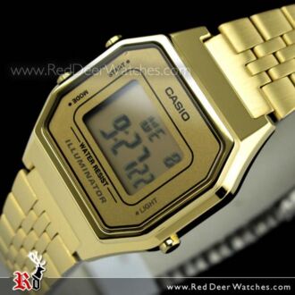 Casio Retro Gold Tone Digital Ladies Watches LA680WGA-9DF, LA680WGA