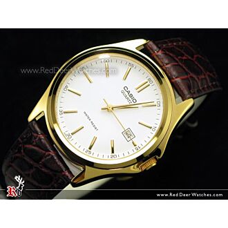 Casio Men's Watches Fashion Leather Gold MTP-1183Q-7ADF