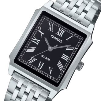 Casio Tank Stainless Steel Black Vintage Quartz Watch MTP-B190D-1BV