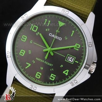 Casio Military Fabric Strap Mens Watch MTP-V008B-3B. MTPV008B