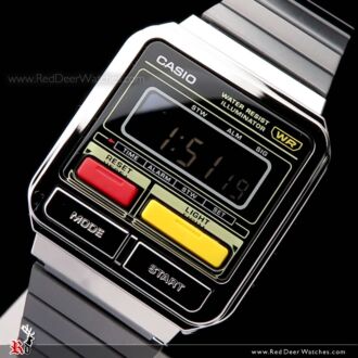 Casio Retro-Inspired Grey Ion Plated Digital Watch A120WEGG-1B