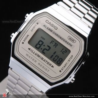 Casio Vintage Retro style Unisex Digital Watch A168WA-1, A-168WA