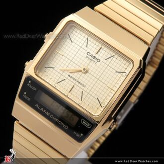 Casio Vintage Analog Digital Gold Unisex Watch AQ-800EG-9A